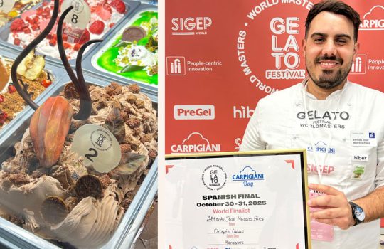 Alfredo Marrero con Origen Cacao a la final del Gelato Festival World Masters