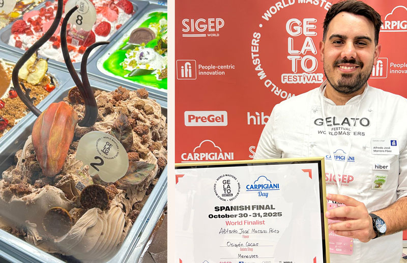 Alfredo Marrero con Origen Cacao a la final del Gelato Festival World Masters